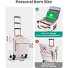 image:imageBAGSMART Carry On Luggage 20 InchSoftside Expandable Suitcase with Spinner Wheels Luggage 22x14x9 Airline Approved Rolling Lightweight Suitcases for Women Men Compact CarryOn BlackUnderseatBeige
