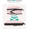 image:imageBAGSMART Compression Packing Cubes 6 Set4 Set2 Set Travel Packing Cubes for Carry on Suitcases Compression Suitcase Organizers Bag Set amp Travel Cubes for Luggage Lightweight Packing OrganizersPink Pearl