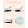 image:imageBAGSMART Compression Packing Cubes 6 Set4 Set2 Set Travel Packing Cubes for Carry on Suitcases Compression Suitcase Organizers Bag Set amp Travel Cubes for Luggage Lightweight Packing OrganizersWhite Opal