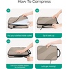 image:imageBAGSMART Compression Packing Cubes 6 Set4 Set2 Set Travel Packing Cubes for Carry on Suitcases Compression Suitcase Organizers Bag Set amp Travel Cubes for Luggage Lightweight Packing OrganizersBrown