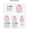 image:imageBAGSMART Compression Packing Cubes 6 Set4 Set2 Set Travel Packing Cubes for Carry on Suitcases Compression Suitcase Organizers Bag Set amp Travel Cubes for Luggage Lightweight Packing OrganizersPink Pearl