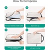 image:imageBAGSMART Compression Packing Cubes 6 Set4 Set2 Set Travel Packing Cubes for Carry on Suitcases Compression Suitcase Organizers Bag Set amp Travel Cubes for Luggage Lightweight Packing Organizers6pcsWhite Opal