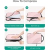 image:imageBAGSMART Compression Packing Cubes 6 Set4 Set2 Set Travel Packing Cubes for Carry on Suitcases Compression Suitcase Organizers Bag Set amp Travel Cubes for Luggage Lightweight Packing OrganizersPink Pearl