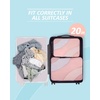 image:imageBAGSMART Compression Packing Cubes 6 Set4 Set2 Set Travel Packing Cubes for Carry on Suitcases Compression Suitcase Organizers Bag Set amp Travel Cubes for Luggage Lightweight Packing OrganizersBaby Pink2 Set