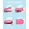 image:imageBAGSMART Compression Packing Cubes 6 Set4 Set2 Set Travel Packing Cubes for Carry on Suitcases Compression Suitcase Organizers Bag Set amp Travel Cubes for Luggage Lightweight Packing Organizers08Rose Red