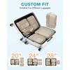 image:imageBAGSMART Compression Packing Cubes for Travel 6 Set Luggage Organizer Bags  Fits 202428in CarryOn Suitcases Compressible Bags Streamline Cruise Travel Essentials Sturdy Handles Machine Washable02Khaki