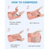 image:imageBAGSMART Compression Packing Cubes for Travel 6 Set Luggage Organizer Bags  Fits 202428in CarryOn Suitcases Compressible Bags Streamline Cruise Travel Essentials Sturdy Handles Machine WashableOrange