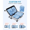 image:imageBAGSMART Compression Packing Cubes for Travel 6 Set Luggage Organizer Bags  Fits 202428in CarryOn Suitcases Compressible Bags Streamline Cruise Travel Essentials Sturdy Handles Machine WashableSky Blue