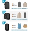 image:imageBAGSMART Compression Packing Cubes for Travel 6 Set Luggage Organizer Bags  Fits 202428in CarryOn Suitcases Compressible Bags Streamline Cruise Travel Essentials Sturdy Handles Machine WashableGrey