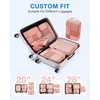 image:imageBAGSMART Compression Packing Cubes for Travel 6 Set Luggage Organizer Bags  Fits 202428in CarryOn Suitcases Compressible Bags Streamline Cruise Travel Essentials Sturdy Handles Machine WashableOrange