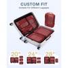 image:imageBAGSMART Compression Packing Cubes for Travel 6 Set Luggage Organizer Bags  Fits 202428in CarryOn Suitcases Compressible Bags Streamline Cruise Travel Essentials Sturdy Handles Machine WashableViva Magenta
