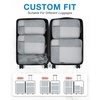image:imageBAGSMART Compression Packing Cubes for Travel 6 Set Luggage Organizer Bags  Fits 202428in CarryOn Suitcases Compressible Bags Streamline Cruise Travel Essentials Sturdy Handles Machine Washable01Grey