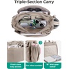 image:imageBAGSMART Crush Bow Tote Bag for Women Puffer Travel Work Yoga Laptop Bag  Large Bow Tote Fits 40oz Tumbler 156 Laptop Yoga Mat Sleeve Waterproof Pocket Travel Work Swim Gym Mom Shoulder HandbagLatte Brown