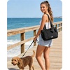 image:imageBAGSMART Crush Bow Tote Bag for Women Puffer Travel Work Yoga Laptop Bag  Large Bow Tote Fits 40oz Tumbler 156 Laptop Yoga Mat Sleeve Waterproof Pocket Travel Work Swim Gym Mom Shoulder HandbagPower Black