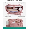 image:imageBAGSMART Crush Bow Tote Bag for Women Puffer Travel Work Yoga Laptop Bag  Large Bow Tote Fits 40oz Tumbler 156 Laptop Yoga Mat Sleeve Waterproof Pocket Travel Work Swim Gym Mom Shoulder HandbagBaby Pink