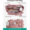 image:imageBAGSMART Crush Bow Tote Bag for Women Puffer Travel Work Yoga Laptop Bag  Large Bow Tote Fits 40oz Tumbler 156 Laptop Yoga Mat Sleeve Waterproof Pocket Travel Work Swim Gym Mom Shoulder HandbagLatte Camel