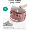 image:imageBAGSMART Crush Bow Tote Bag for Women Puffer Travel Work Yoga Laptop Bag  Large Bow Tote Fits 40oz Tumbler 156 Laptop Yoga Mat Sleeve Waterproof Pocket Travel Work Swim Gym Mom Shoulder HandbagLatte Camel