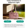 image:imageBAGSMART Crush Bow Tote Bag for Women Puffer Travel Work Yoga Laptop Bag  Large Bow Tote Fits 40oz Tumbler 156 Laptop Yoga Mat Sleeve Waterproof Pocket Travel Work Swim Gym Mom Shoulder HandbagLatte Camel