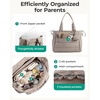 image:imageBAGSMART Diaper Bag Tote Hospital Bag for Labor Delivery Puffy Maternity Travel Diaper Tote Baby Bag with Pacifier CaseLight Beige