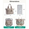 image:imageBAGSMART Diaper Bag Tote Hospital Bag for Labor Delivery Puffy Maternity Travel Diaper Tote Baby Bag with Pacifier CaseLight Beige