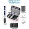 image:imageBAGSMART Digital Camera Case Protective amp Waterproof Small Camera Case with Shoulder Strap Lightweight Camera Sling Bag for Canon PowerShot ELPH 180190  Sony DSCW800DSCW830  PinkBaby Pink