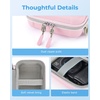 image:imageBAGSMART Digital Camera Case Protective amp Waterproof Small Camera Case with Shoulder Strap Lightweight Camera Sling Bag for Canon PowerShot ELPH 180190  Sony DSCW800DSCW830  PinkBaby Pink