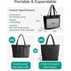 image:imageBAGSMART Expandable Tote Bag for Women Puffer Work Tote Handbag Quilted Carry On Bag for Travel GymBurgundy Bay