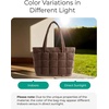 image:imageBAGSMART Expandable Tote Bag for Women Puffer Work Tote Handbag Quilted Carry On Bag for Travel GymCoffee