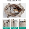 image:imageBAGSMART Expandable Tote Bag for Women Puffer Work Tote Handbag Quilted Carry On Bag for Travel GymCoffee