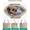 image:imageBAGSMART Expandable Tote Bag for Women Puffer Work Tote Handbag Quilted Carry On Bag for Travel GymDesert
