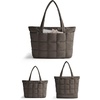 image:imageBAGSMART Expandable Tote Bag for Women Puffer Work Tote Handbag Quilted Carry On Bag for Travel GymDim Gray