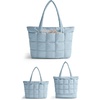 image:imageBAGSMART Expandable Tote Bag for Women Puffer Work Tote Handbag Quilted Carry On Bag for Travel GymFrench Blue