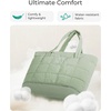 image:imageBAGSMART Expandable Tote Bag for Women Puffer Work Tote Handbag Quilted Carry On Bag for Travel GymGreen