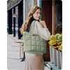 image:imageBAGSMART Expandable Tote Bag for Women Puffer Work Tote Handbag Quilted Carry On Bag for Travel GymGreen
