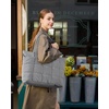 image:imageBAGSMART Expandable Tote Bag for Women Puffer Work Tote Handbag Quilted Carry On Bag for Travel GymGrey