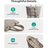 image:imageBAGSMART Expandable Tote Bag for Women Puffer Work Tote Handbag Quilted Carry On Bag for Travel GymKhaki