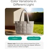 image:imageBAGSMART Expandable Tote Bag for Women Puffer Work Tote Handbag Quilted Carry On Bag for Travel GymKhaki