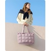 image:imageBAGSMART Expandable Tote Bag for Women Puffer Work Tote Handbag Quilted Carry On Bag for Travel GymPurple