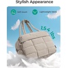 image:imageBAGSMART Gym Bag for Women Carry on Travel Duffel Bag Waterresistant Weekender with Shoe Compartment for Gym Travel Work Desert MediumKhaki