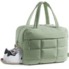 image:imageBAGSMART Gym Bag for Women Carry on Travel Duffel Bag Waterresistant Weekender with Shoe Compartment for Gym Travel Work Desert MediumMGreen