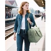 image:imageBAGSMART Gym Bag for Women Carry on Travel Duffel Bag Waterresistant Weekender with Shoe Compartment for Gym Travel Work Desert MediumMGreen