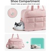 image:imageBAGSMART Gym Bag for Women Carry on Travel Duffel Bag Waterresistant Weekender with Shoe Compartment for Gym Travel Work Desert MediumMLight Pink
