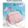 image:imageBAGSMART Gym Bag for Women Carry on Travel Duffel Bag Waterresistant Weekender with Shoe Compartment for Gym Travel Work Desert MediumMLight Pink