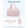 image:imageBAGSMART Gym Bag for Women Lightweight Duffel with Shoe Compartment Tote Bag with Wet Pocket for Yoga Travel PinkYellow