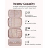 image:imageBAGSMART Jewelry Organizer Case Large Travel Jewelry Storage Bag for Necklace Earrings Rings Bracelet Soft PinkBeige