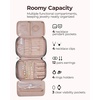 image:imageBAGSMART Jewelry Organizer Case Large Travel Jewelry Storage Bag for Necklace Earrings Rings Bracelet Soft PinkBlack