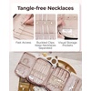 image:imageBAGSMART Jewelry Organizer Case Large Travel Jewelry Storage Bag for Necklace Earrings Rings Bracelet Soft PinkBlack