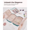 image:imageBAGSMART Jewelry Organizer Case Large Travel Jewelry Storage Bag for Necklace Earrings Rings Bracelet Soft PinkTeal