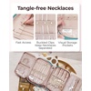 image:imageBAGSMART Jewelry Organizer Case Large Travel Jewelry Storage Bag for Necklace Earrings Rings Bracelet Soft PinkTeal