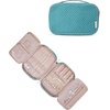 image:imageBAGSMART Jewelry Organizer Case Large Travel Jewelry Storage Bag for Necklace Earrings Rings Bracelet Soft PinkTeal